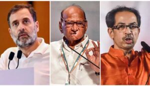 महाविकास आघाड़ी के सदस्यों ने शपथ ग्रहण समारोह का बहिष्कार किया ।